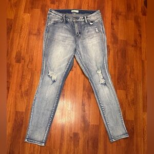 YMI High Rise Skinny Light Blue Distressed Jeans